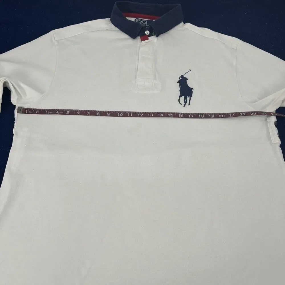 Polo Ralph Lauren Rugby Short‎ Men's XLT Tall White Polo Big Pony #3 Preppy